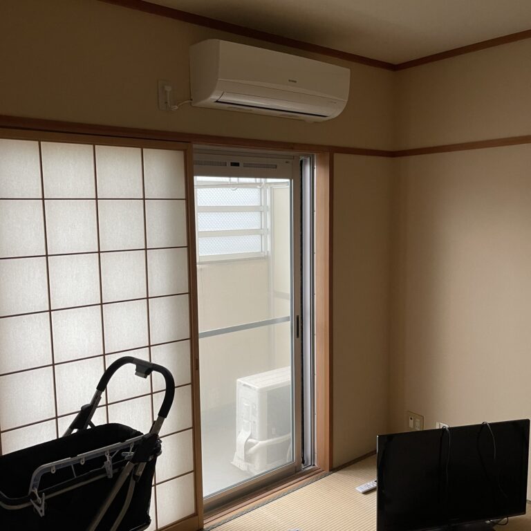 富山県富山市、エアコンの取り外し作業前